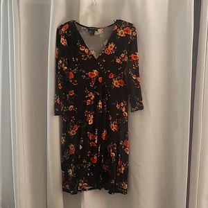 Faded floral cotton dress